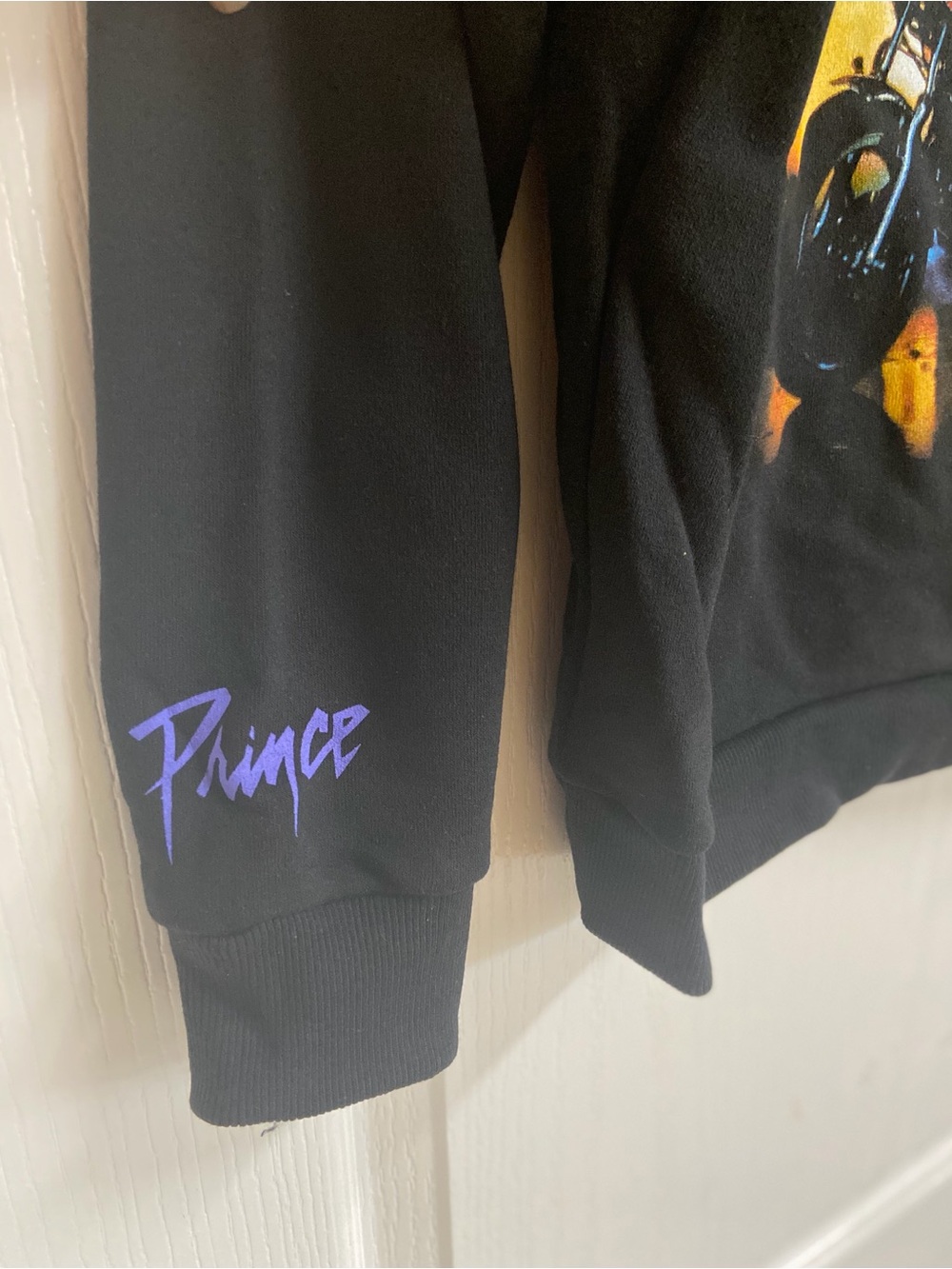 Prince Purple Rain Graphic Hooded Sweatshirt in Black - Picture 4 of 6